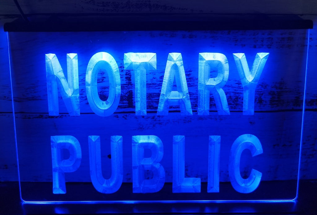 Notary Public Led Neon Sign Notary Public Signatory Office Decor