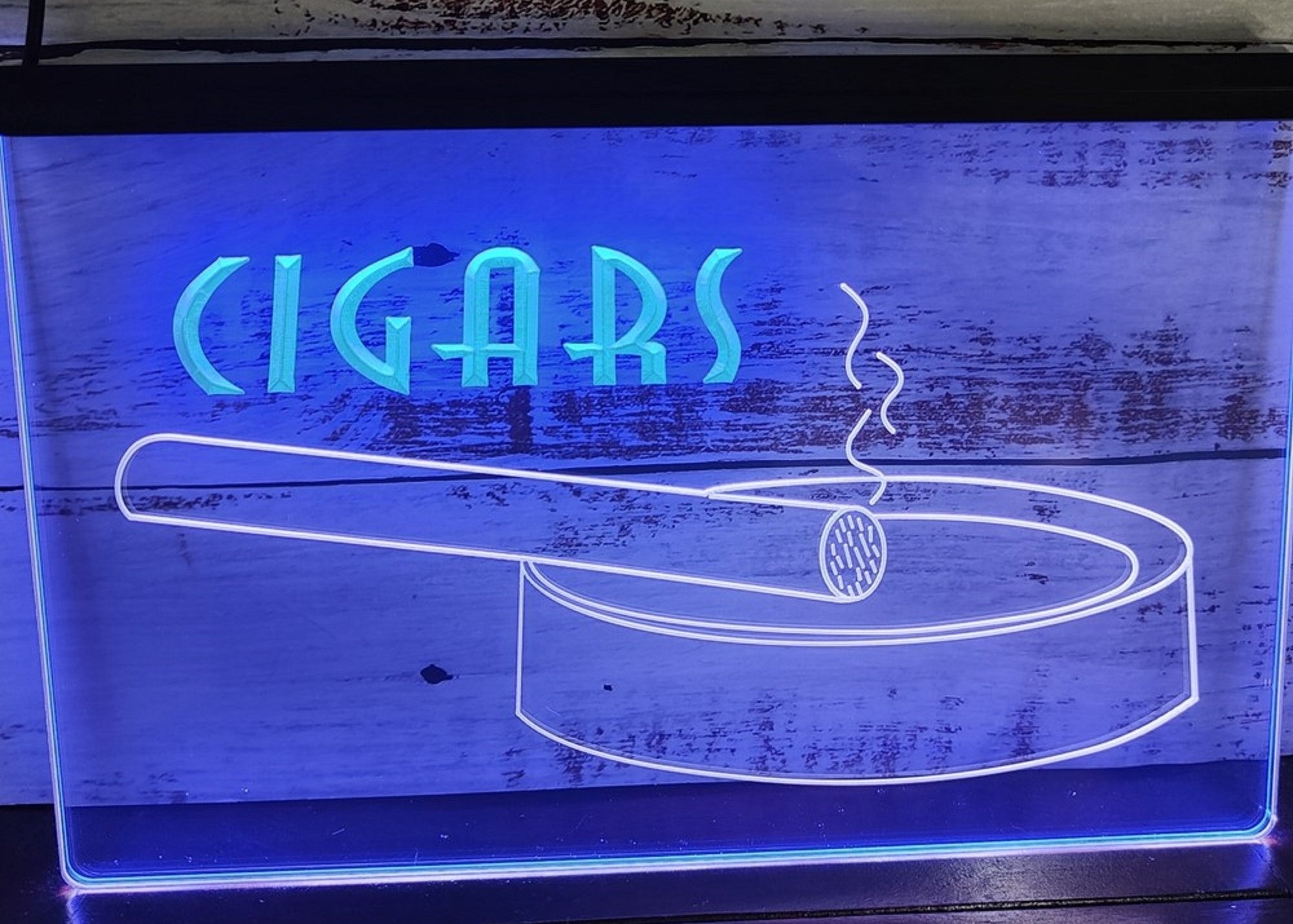 Cigars Ashtray Led Neon Sign Dual Color Cigar Lounge Cigar Shop Vape Shop Decor