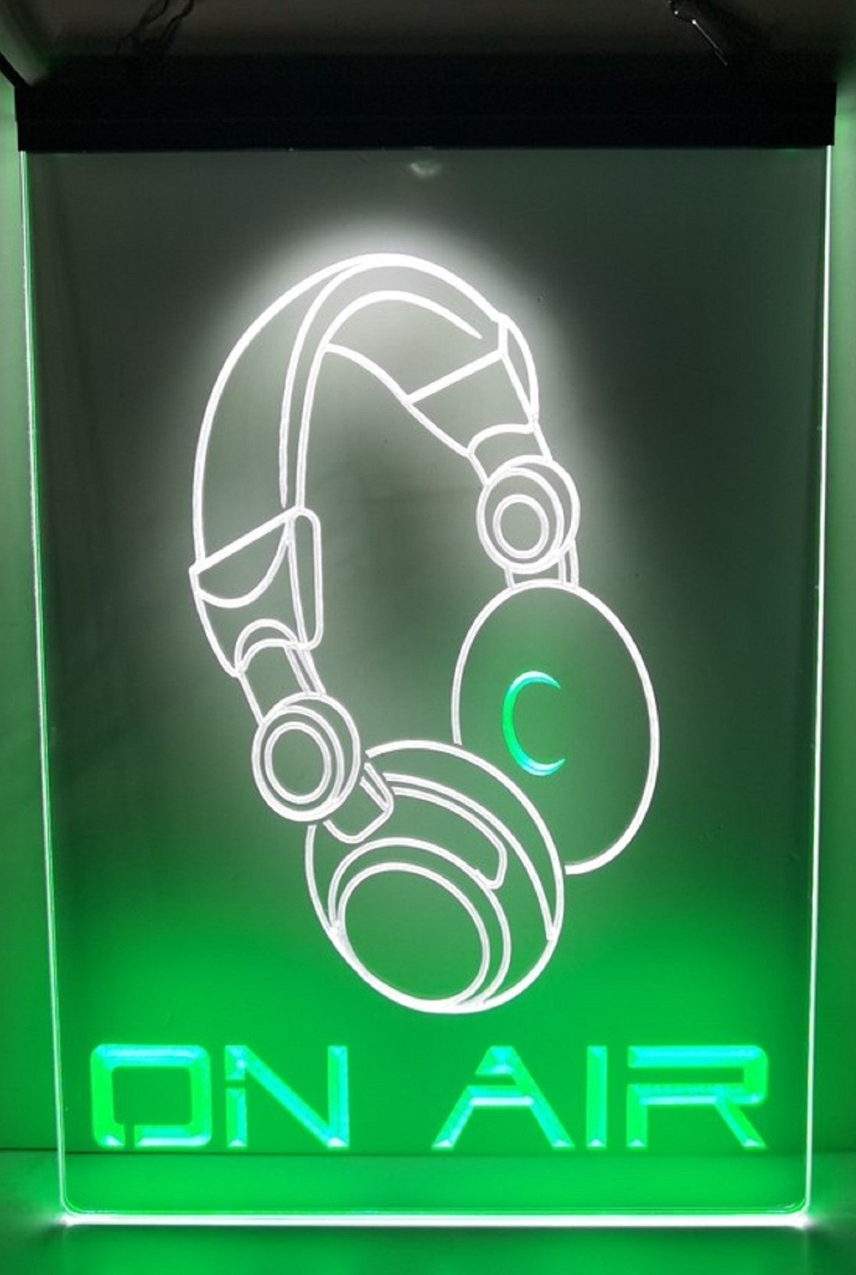 On Air Headphone Led Neon Sign Dual ColoR Music Room Audio Recording Studio Decor