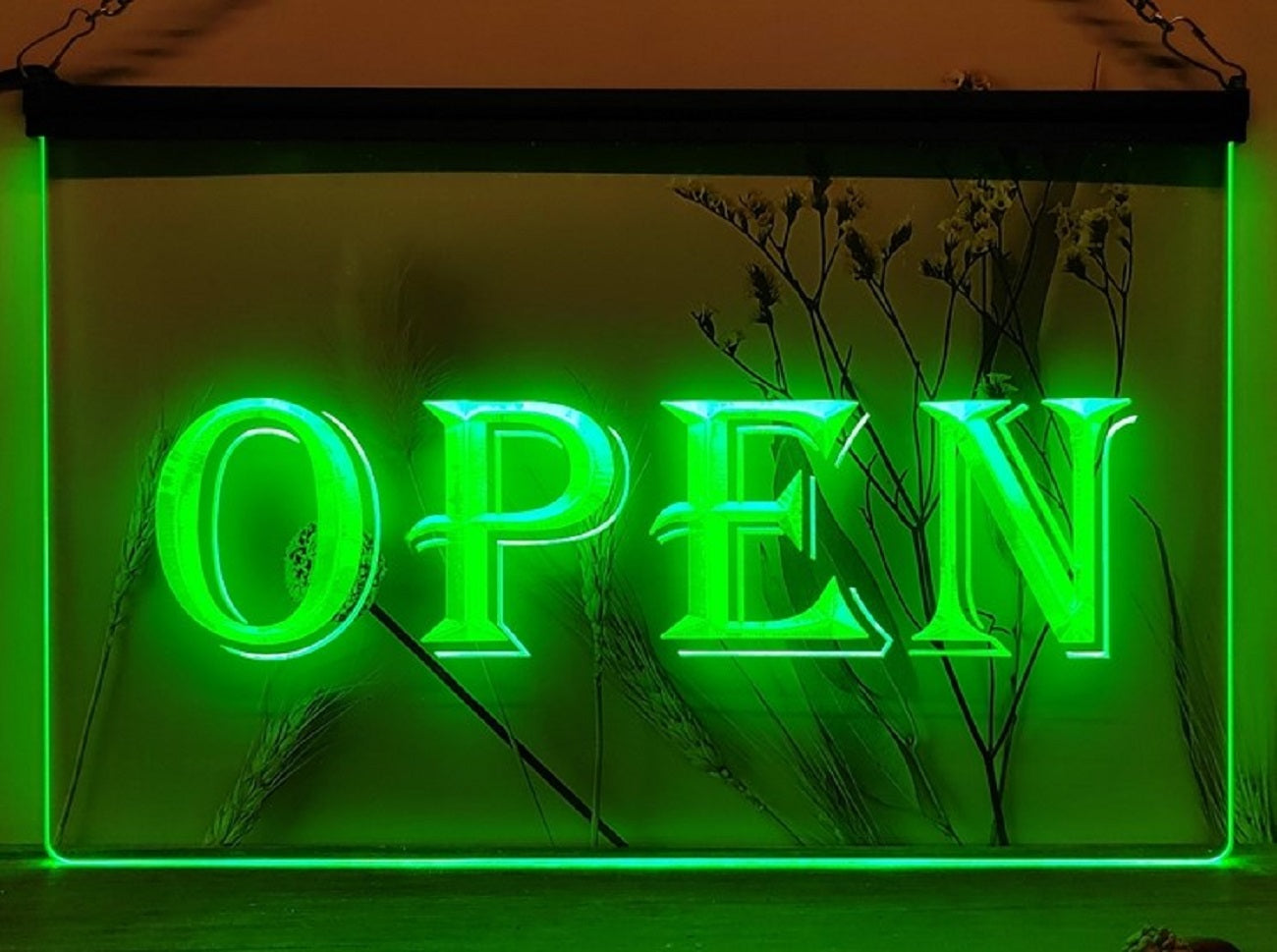 Open Led Neon Sign Store Shop Grocery Restaurant Decor Wall Hanging