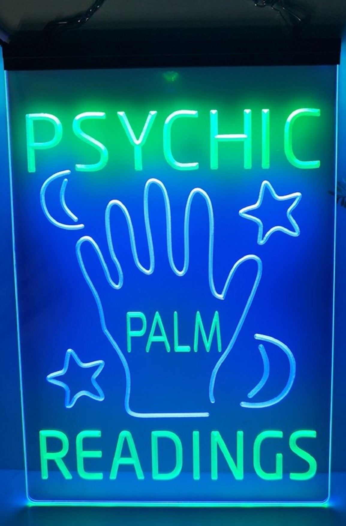 Psychic Palm Readings Led Neon Sign Dual Color Psychic Tarot Shop Decor