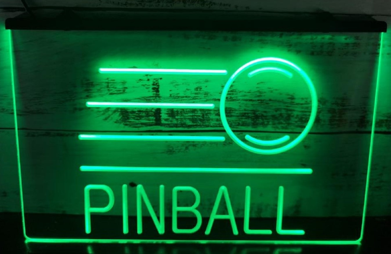 Pinball Led Neon Sign Arcade Pinball Shop Decor Wall Or Desktop