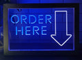 Order Here Led Neon Sign Framed Shop Coffee Shop Decor Wall Hanging Desktop