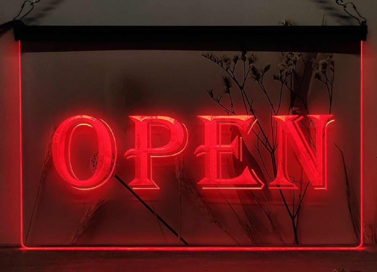 Open Led Neon Sign Store Shop Grocery Restaurant Decor Wall Hanging