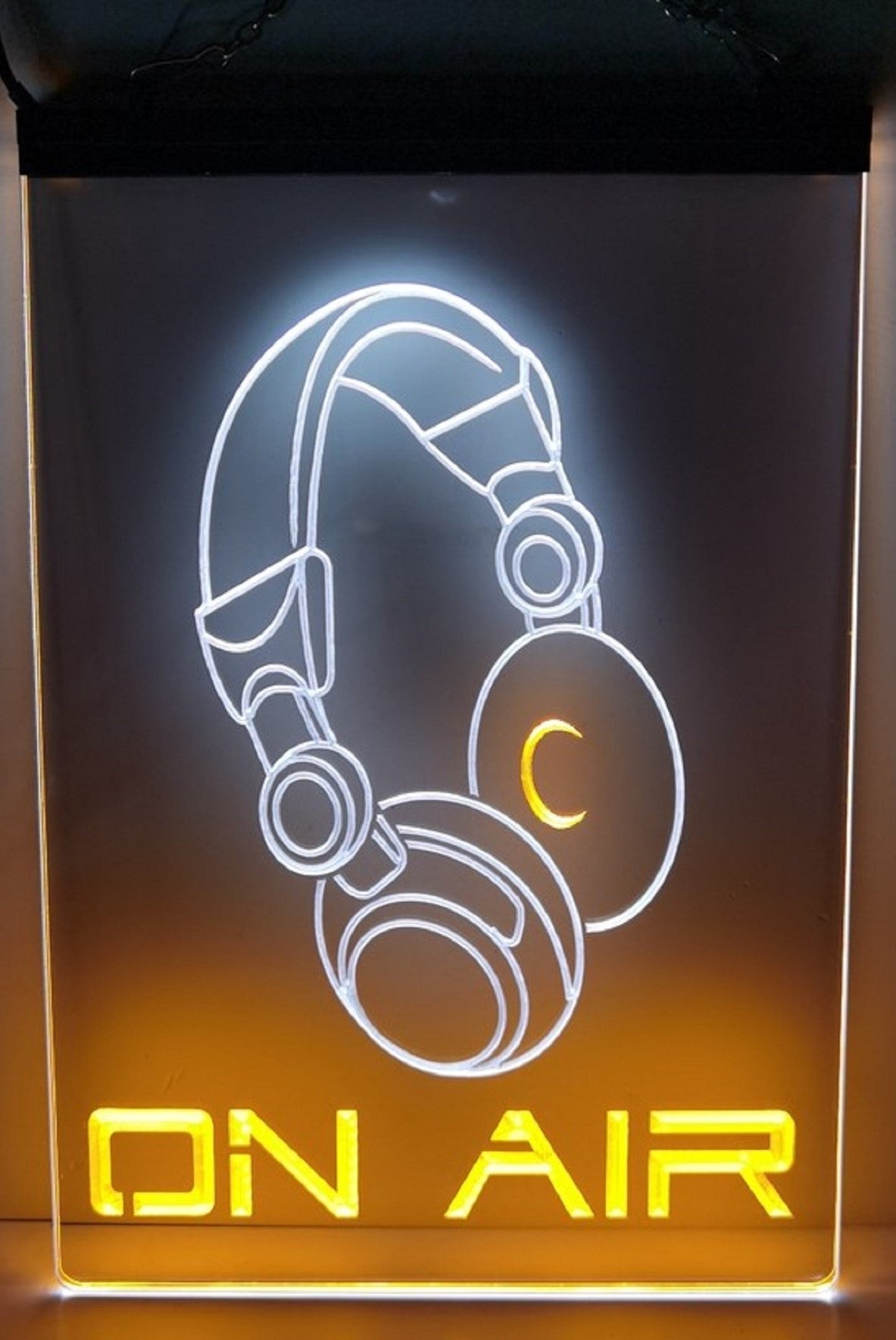 On Air Headphone Led Neon Sign Dual ColoR Music Room Audio Recording Studio Decor