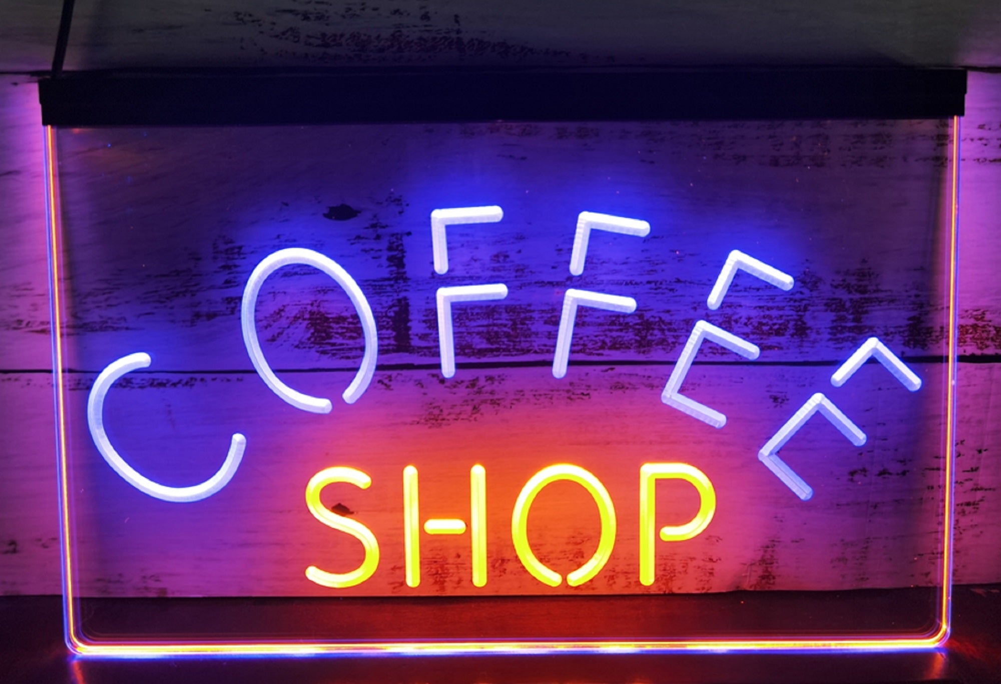 Coffee Shop Led Neon Sign Dual Color Coffee Shop Decor
