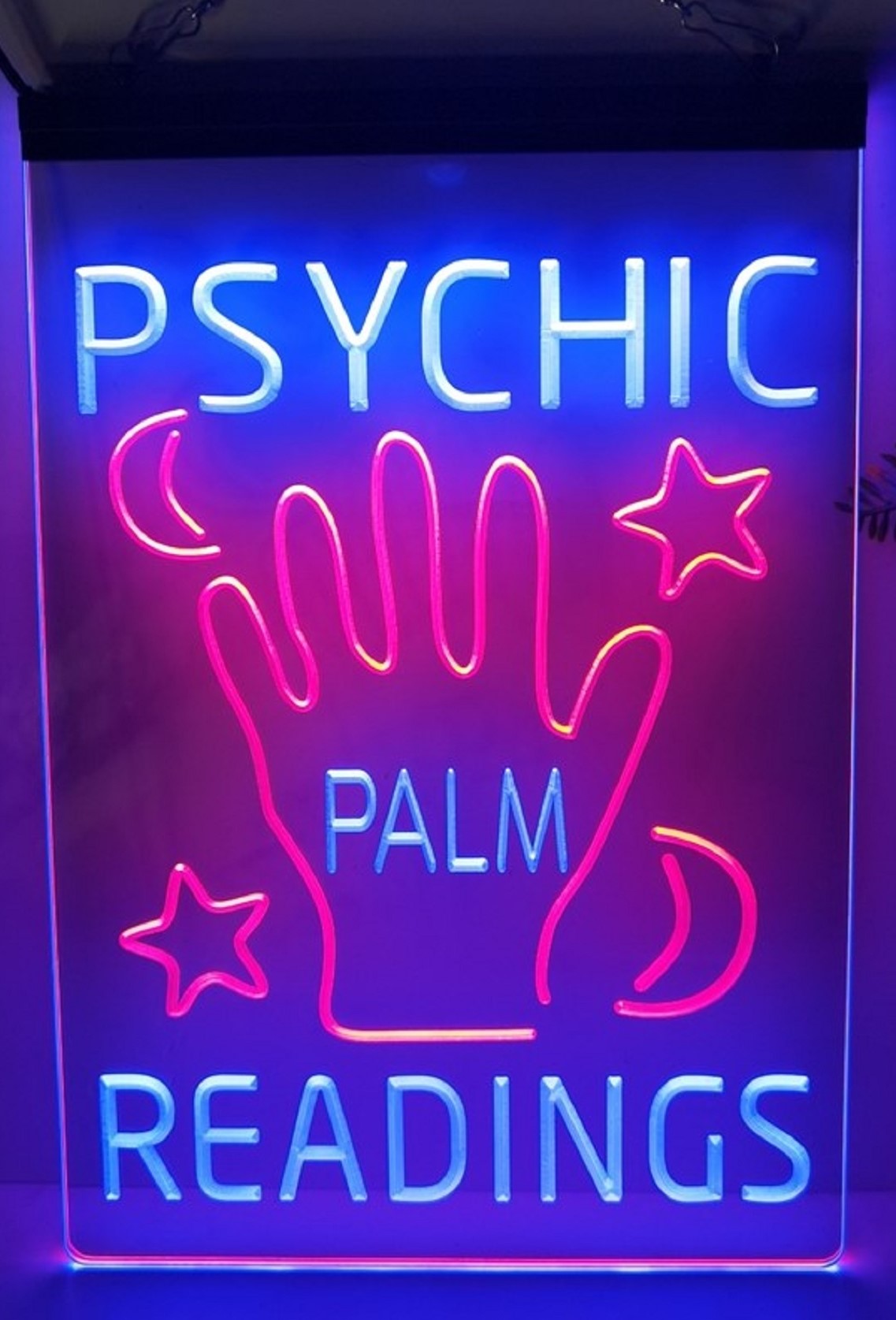 Psychic Palm Readings Led Neon Sign Dual Color Psychic Tarot Shop Decor