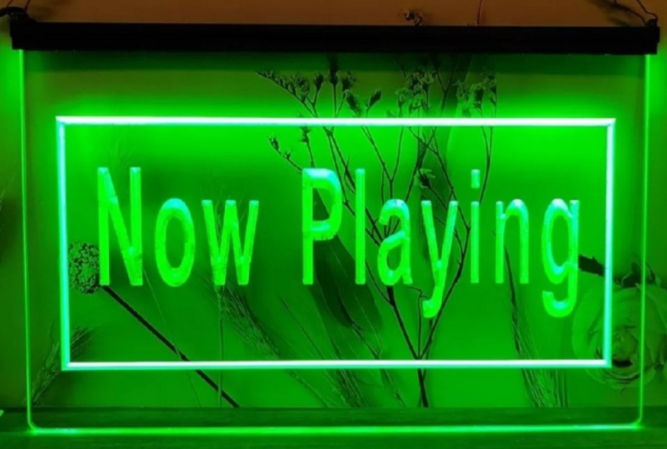 Now Playing Led Neon Sign Home Movie Room Cinema Film Studio Decor