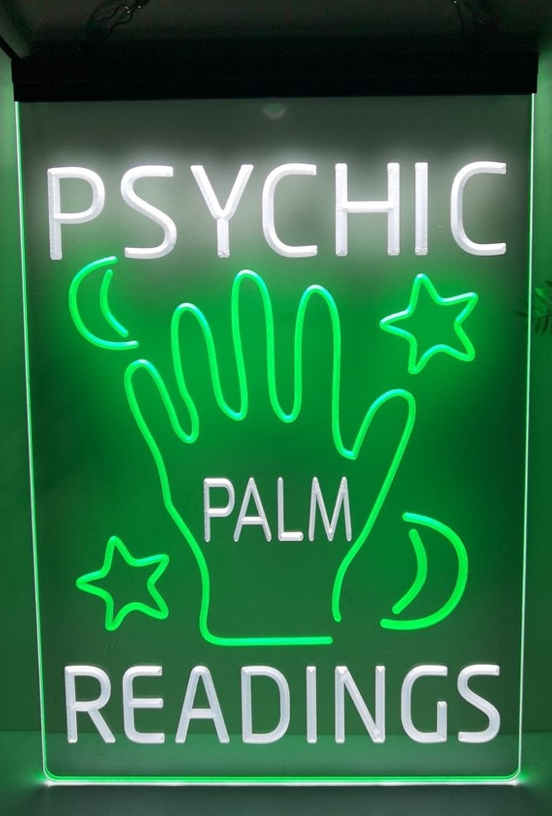 Psychic Palm Readings Led Neon Sign Dual Color Psychic Tarot Shop Decor