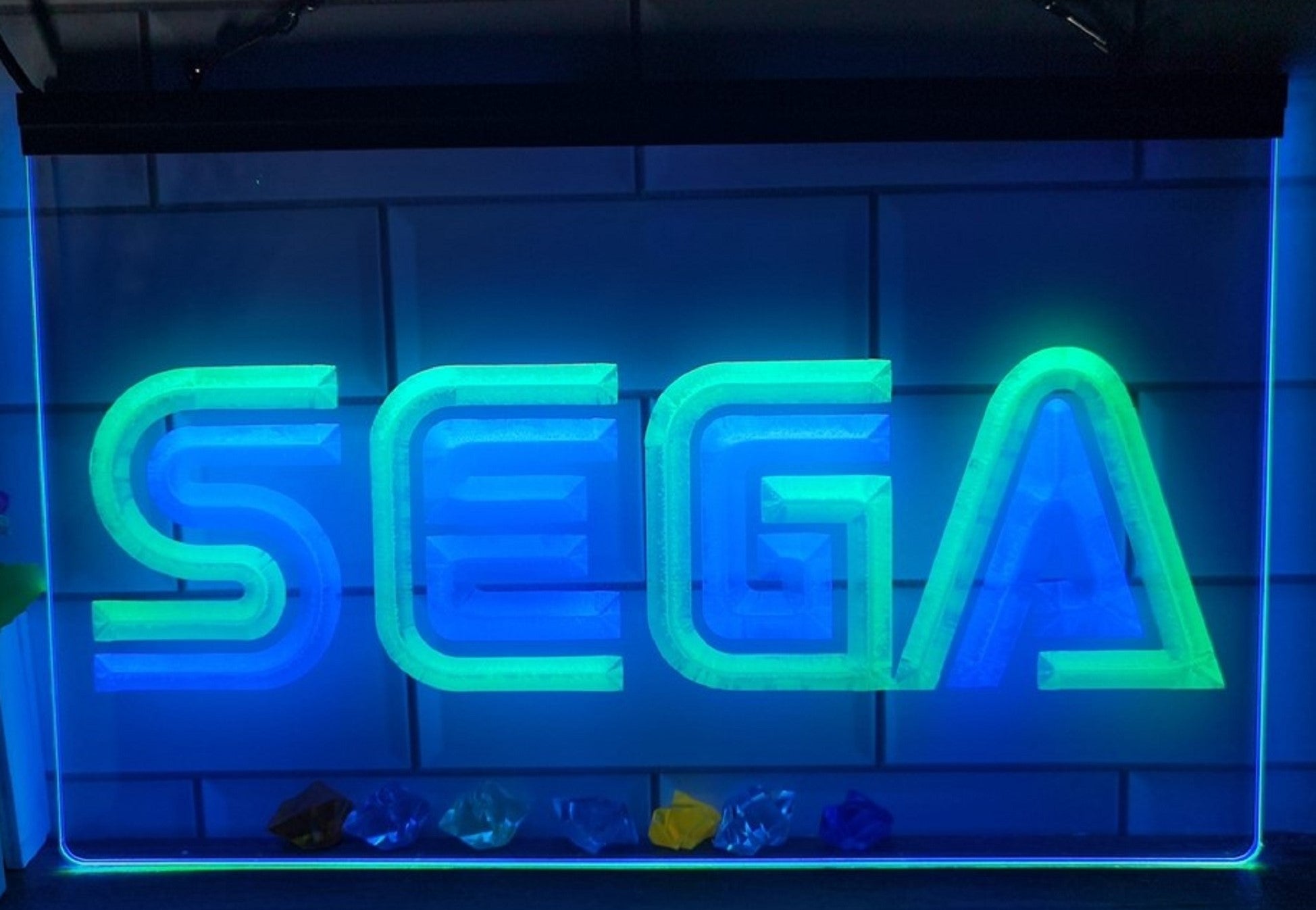 Sega Led Neon Sign Dual Color Home Kids Room Arcade Gaming Shop Decor