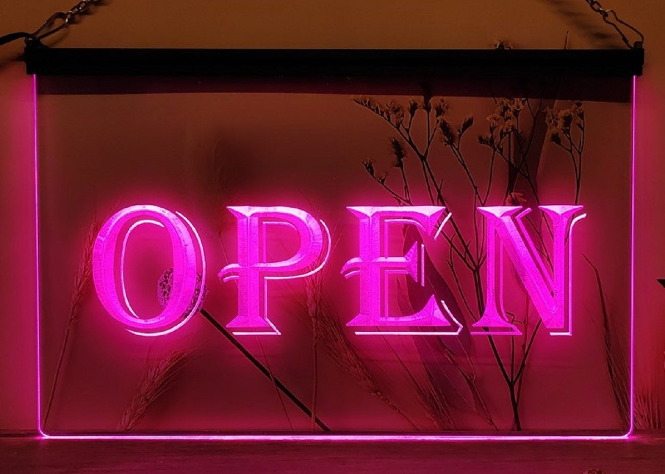 Open Led Neon Sign Store Shop Grocery Restaurant Decor Wall Hanging