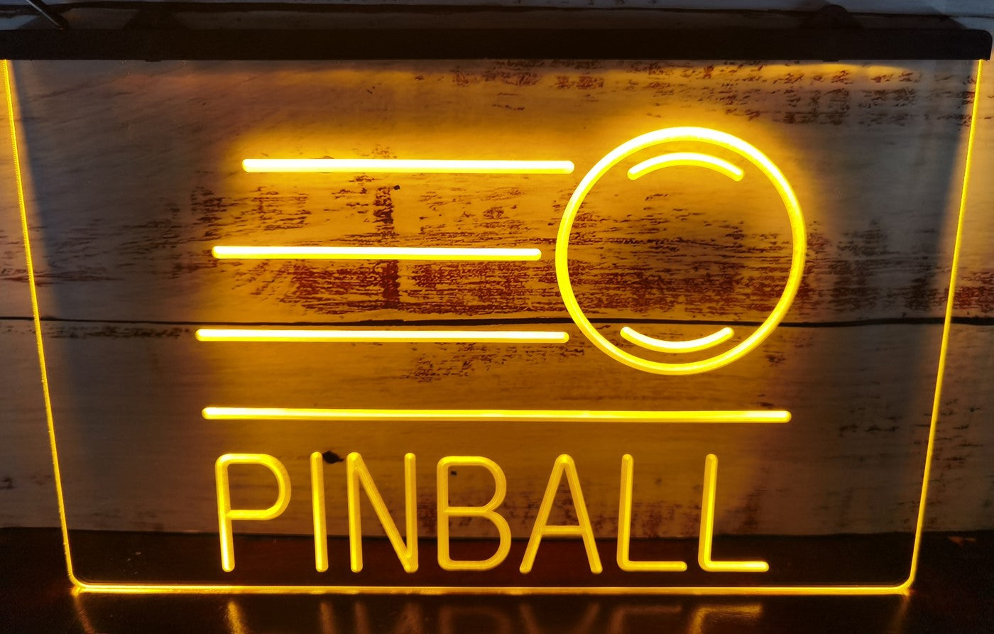 Pinball Led Neon Sign Arcade Pinball Shop Decor Wall Or Desktop