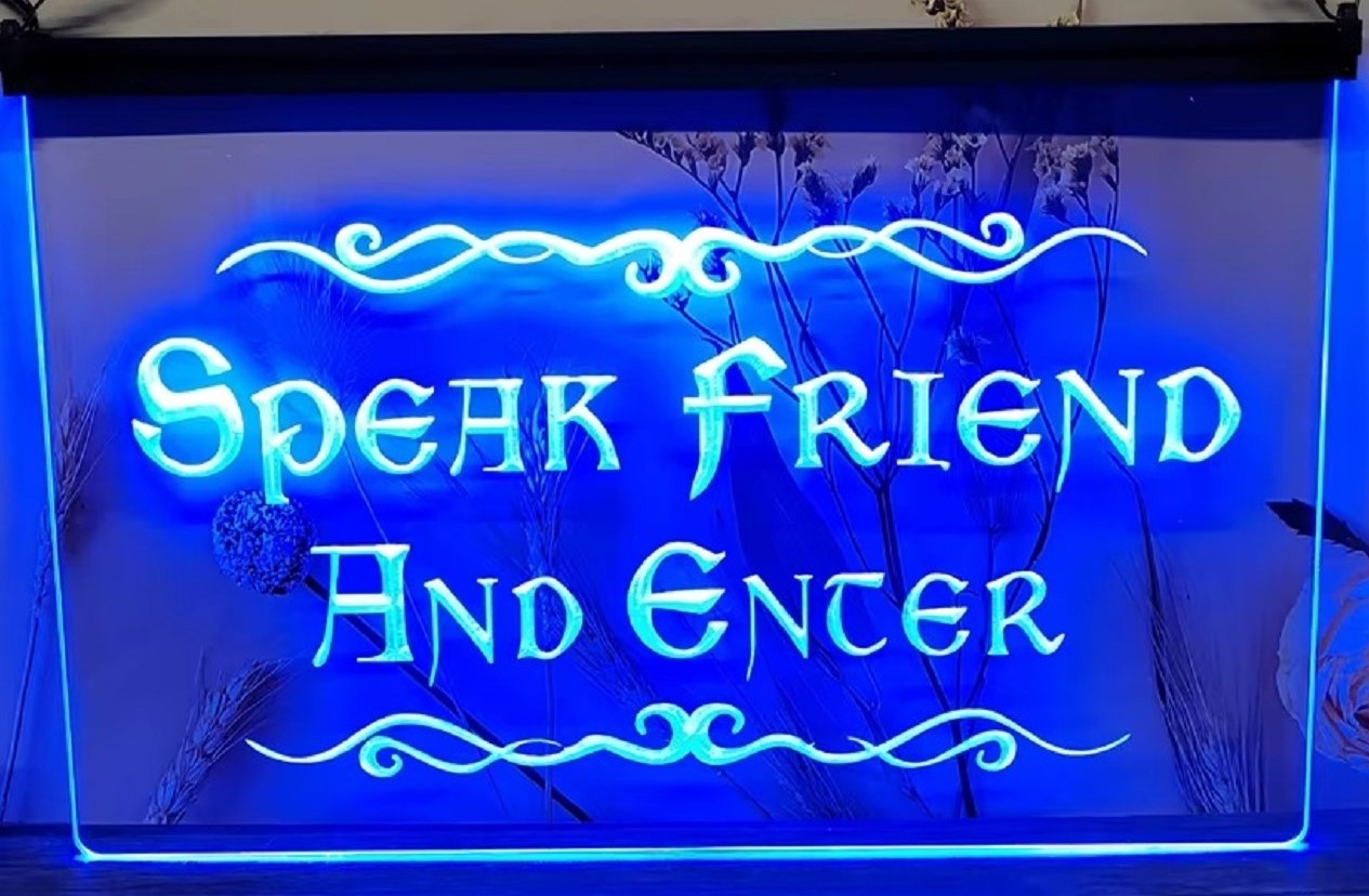 Speak Friend And Enter Led Neon Sign Home Man Cave Decor