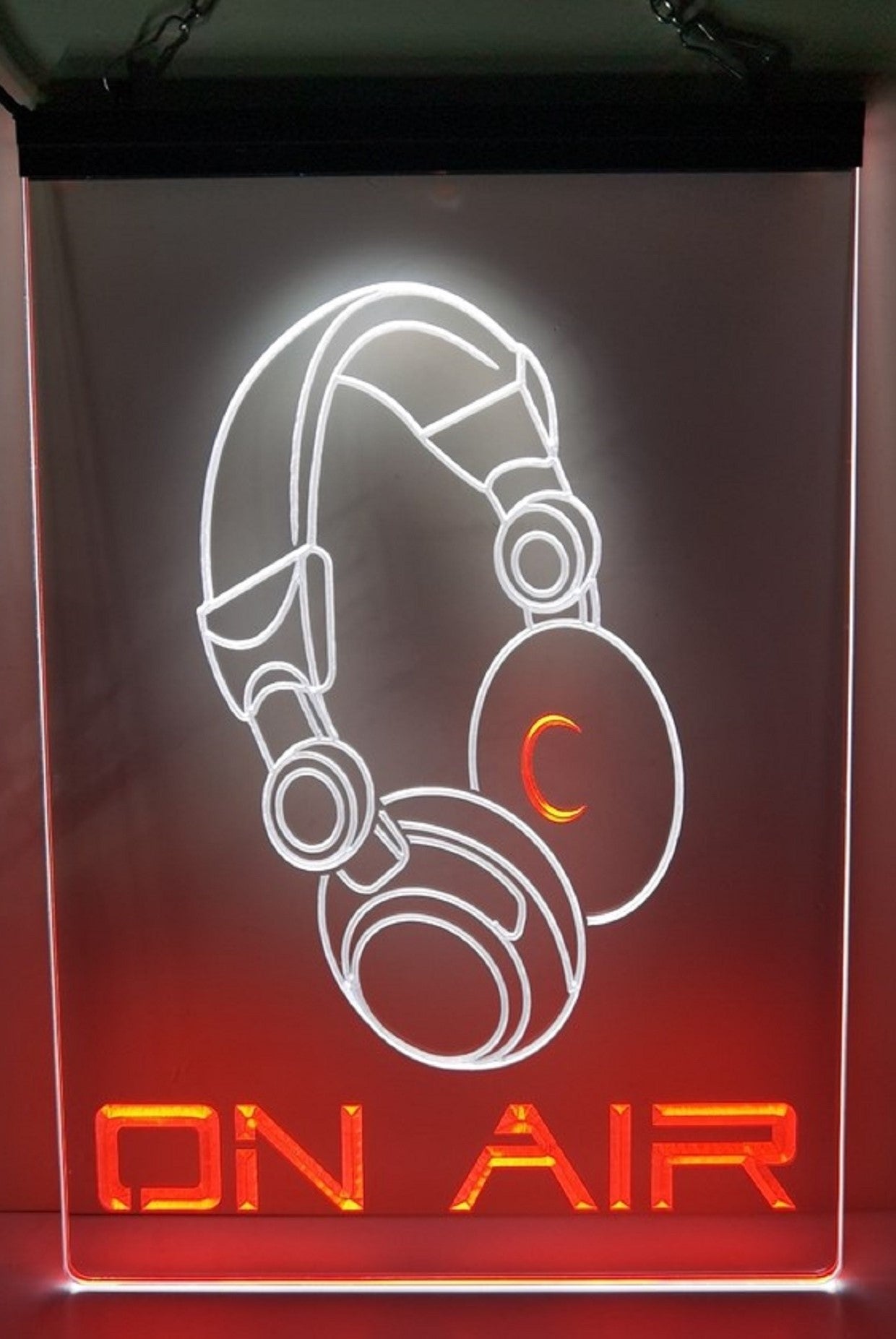 On Air Headphone Led Neon Sign Dual ColoR Music Room Audio Recording Studio Decor