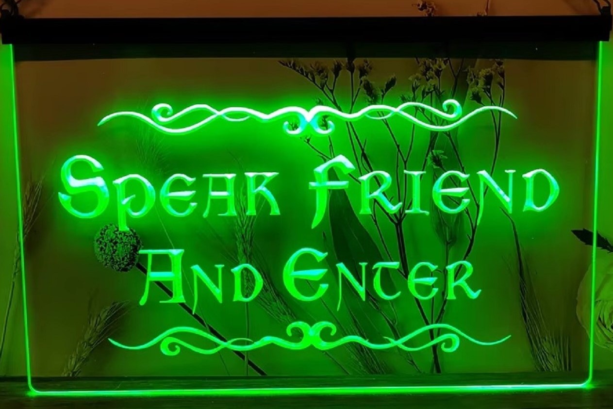 Speak Friend And Enter Led Neon Sign Home Man Cave Decor