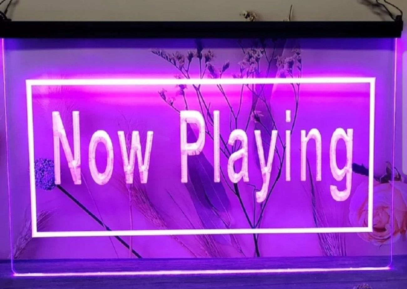 Now Playing Led Neon Sign Home Movie Room Cinema Film Studio Decor