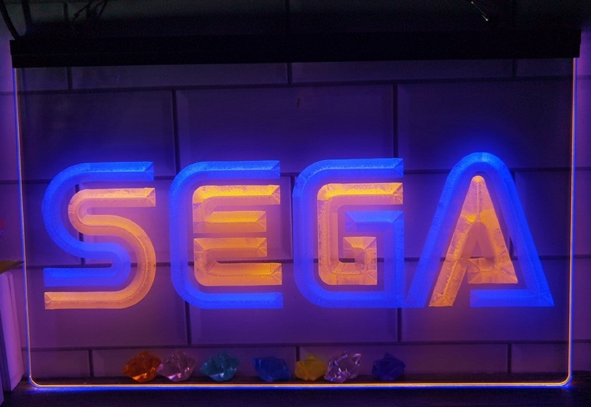 Sega Led Neon Sign Dual Color Home Kids Room Arcade Gaming Shop Decor