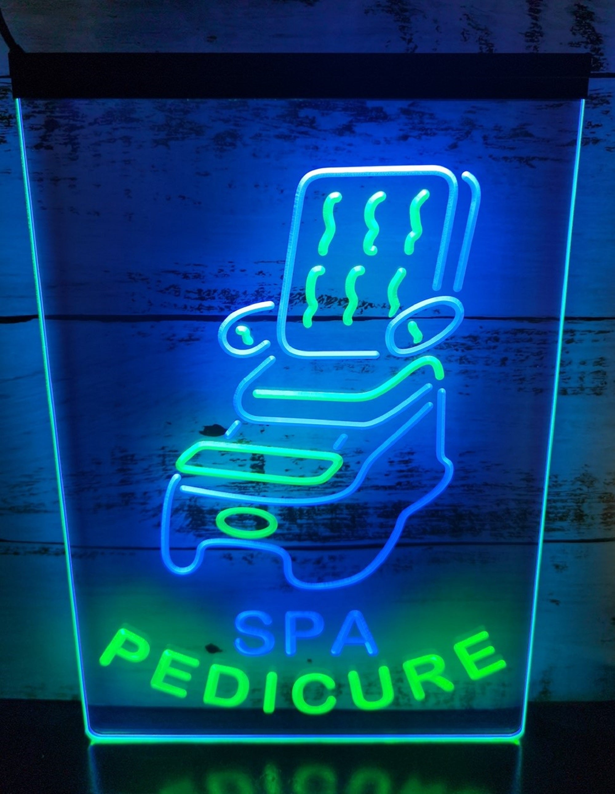 Pedicure SPA Led Neon Sign Dual Color Beauty Spa Salon Decor Wall Hanging OR Desktop