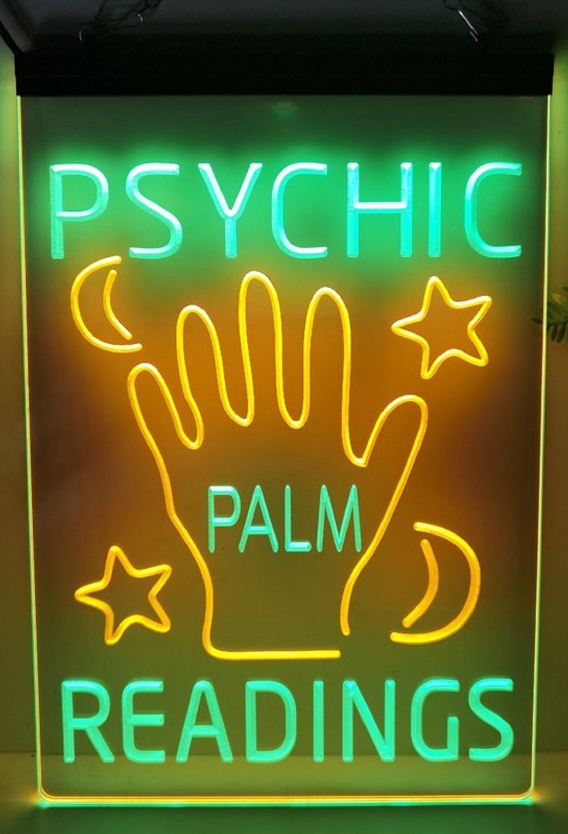 Psychic Palm Readings Led Neon Sign Dual Color Psychic Tarot Shop Decor