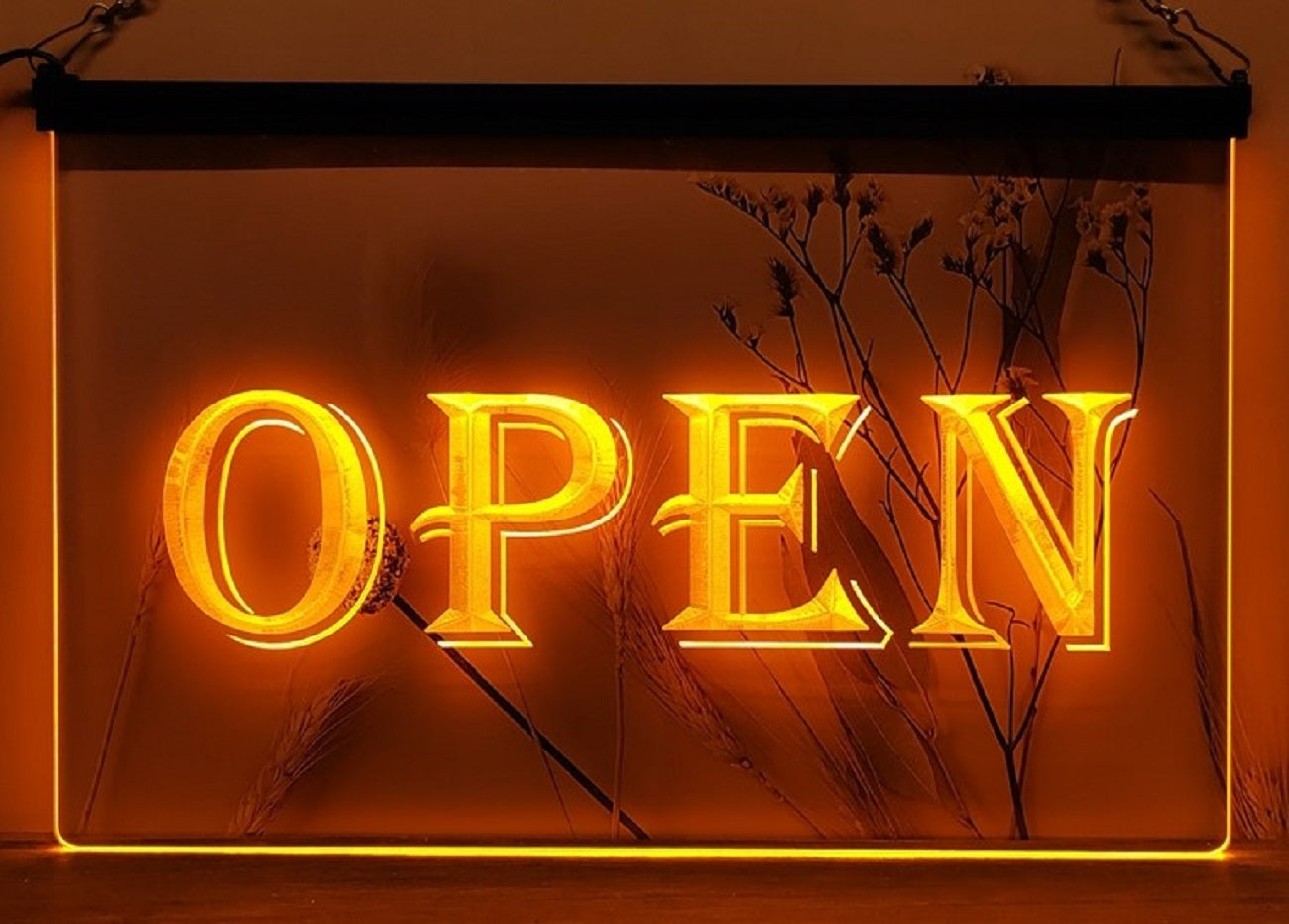 Open Led Neon Sign Store Shop Grocery Restaurant Decor Wall Hanging