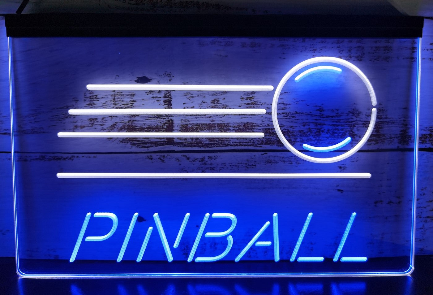 Pinball Led Neon Sign Dual Color Arcade Pinball Shop Decor Wall Or Desktop