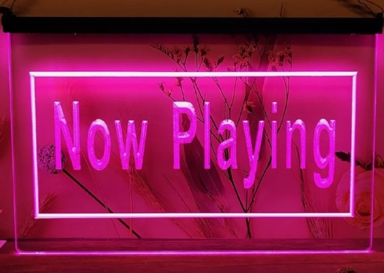 Now Playing Led Neon Sign Home Movie Room Cinema Film Studio Decor