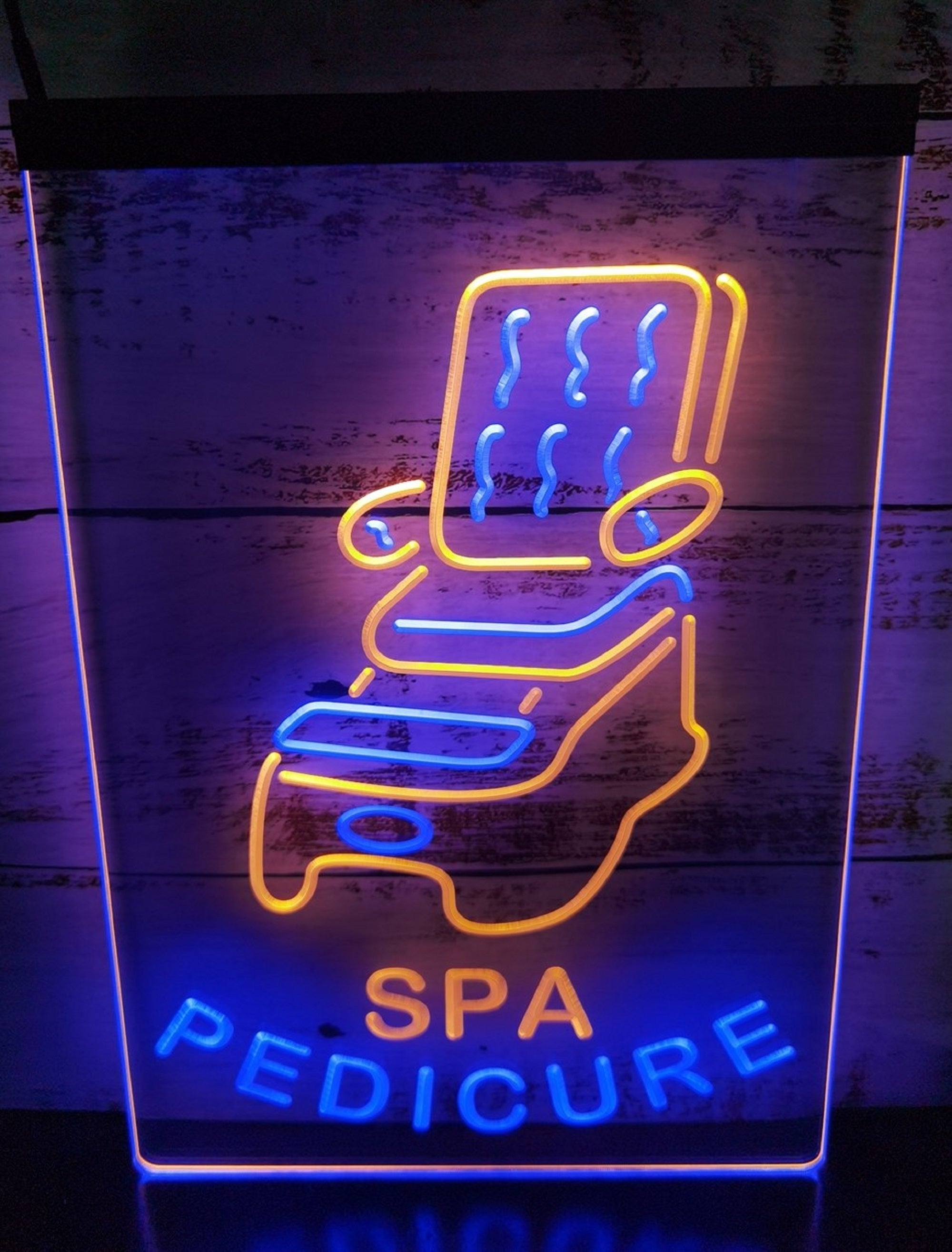 Pedicure SPA Led Neon Sign Dual Color Beauty Spa Salon Decor Wall Hanging OR Desktop