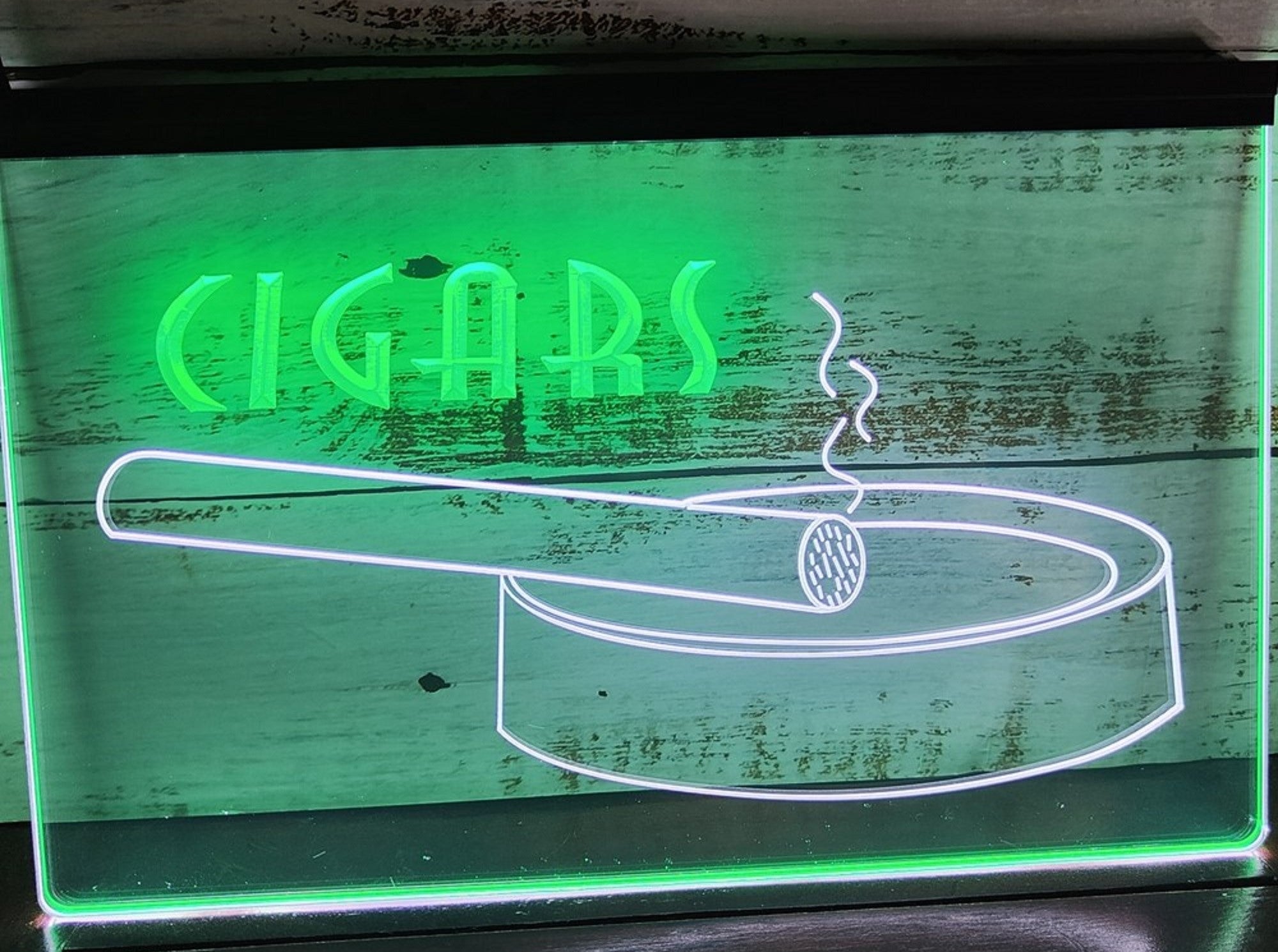 Cigars Ashtray Led Neon Sign Dual Color Cigar Lounge Cigar Shop Vape Shop Decor