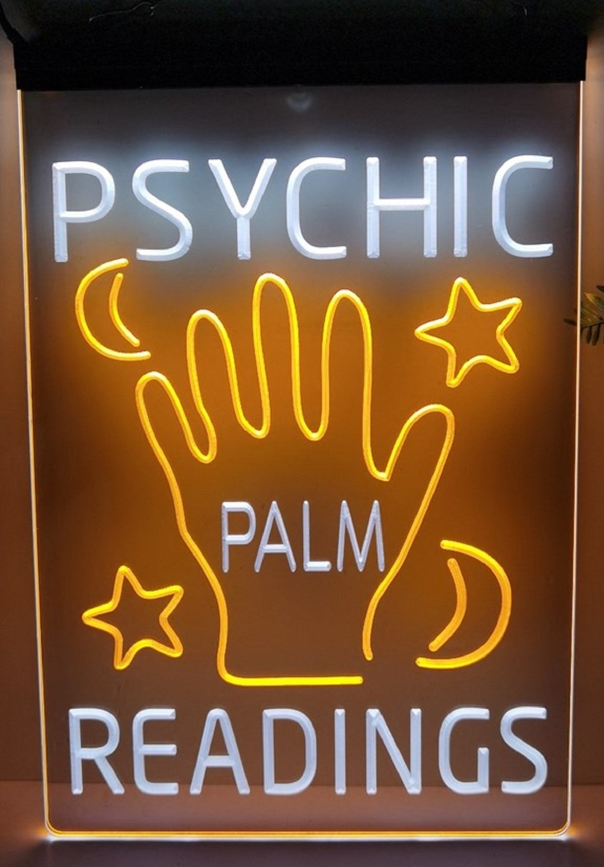 Psychic Palm Readings Led Neon Sign Dual Color Psychic Tarot Shop Decor