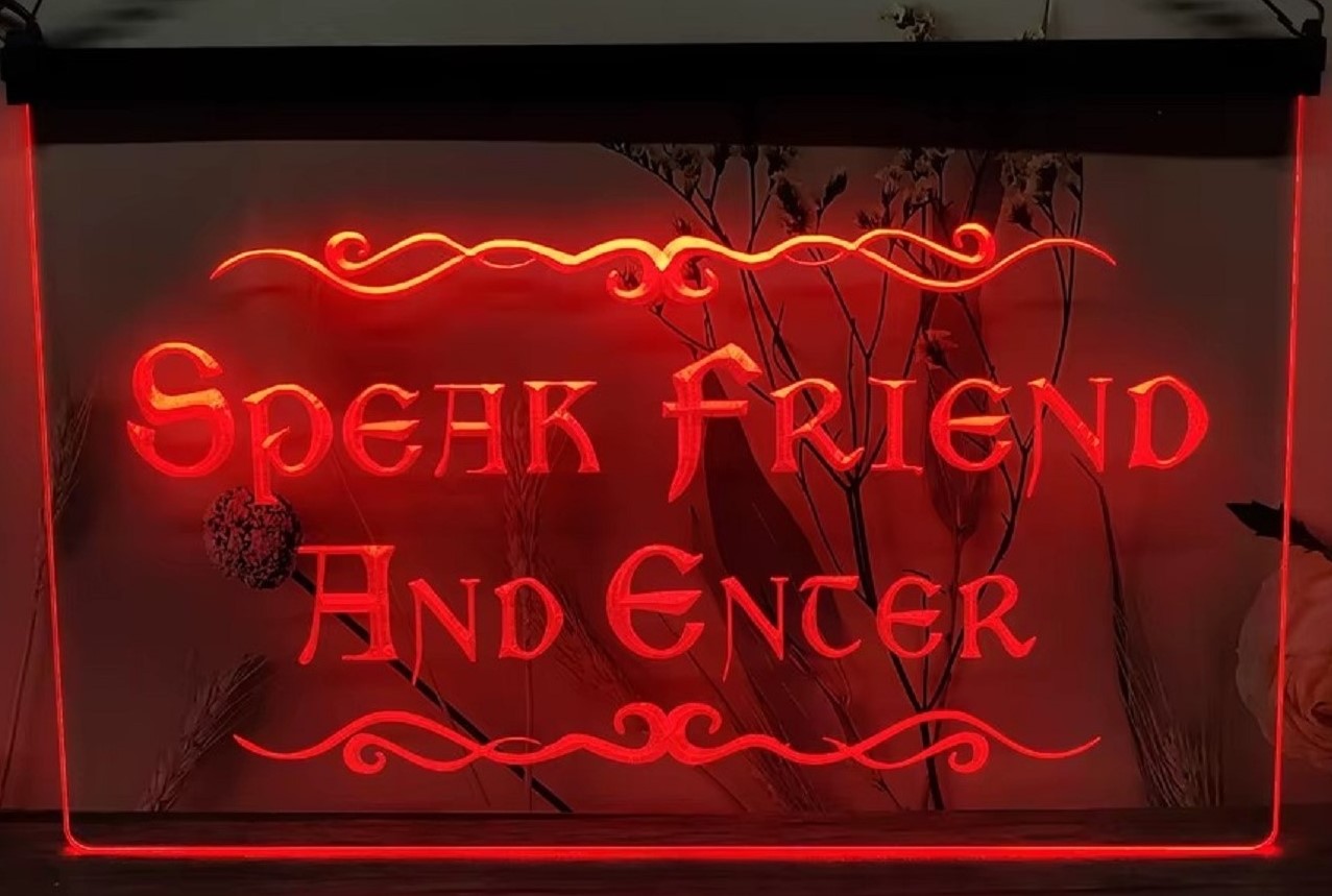 Speak Friend And Enter Led Neon Sign Home Man Cave Decor