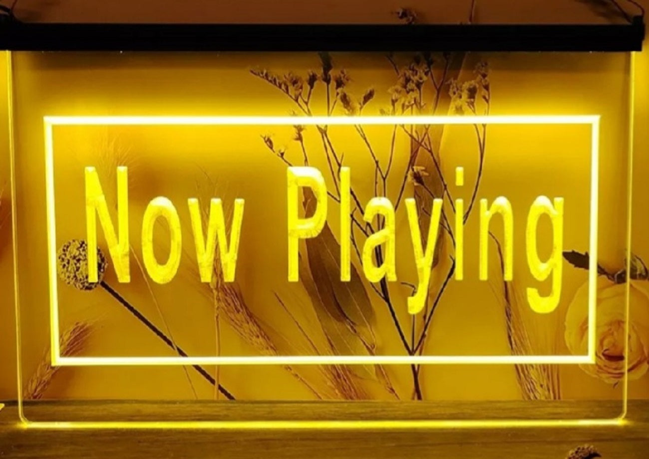 Now Playing Led Neon Sign Home Movie Room Cinema Film Studio Decor