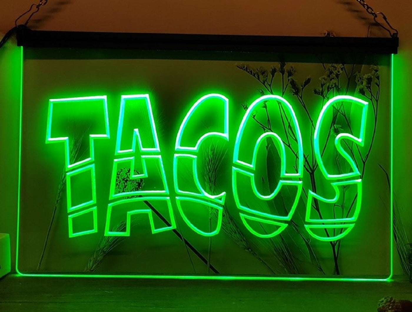 Tacos Led Neon Sign Mexican Restaurant Wall Or Desktop Decor