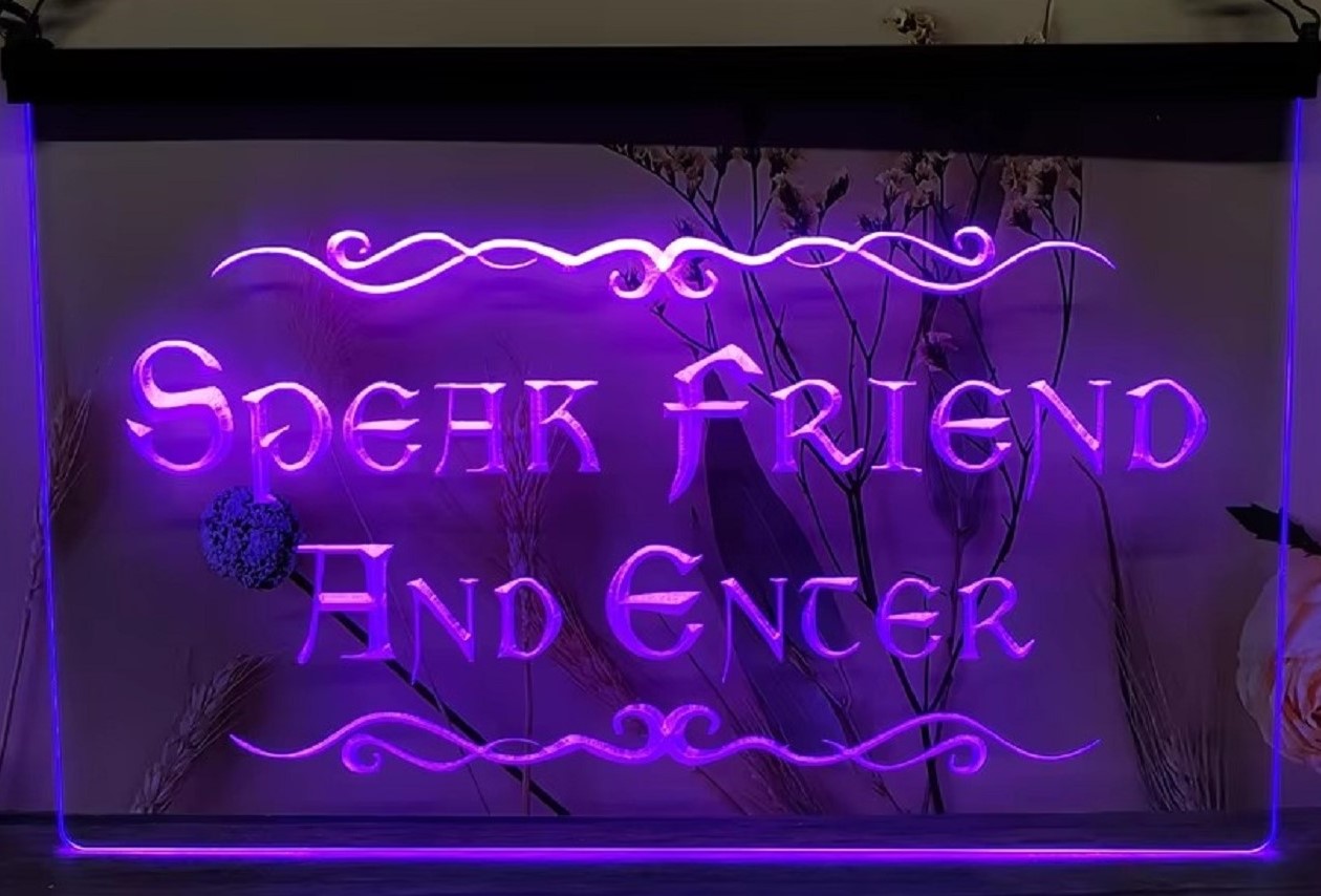 Speak Friend And Enter Led Neon Sign Home Man Cave Decor