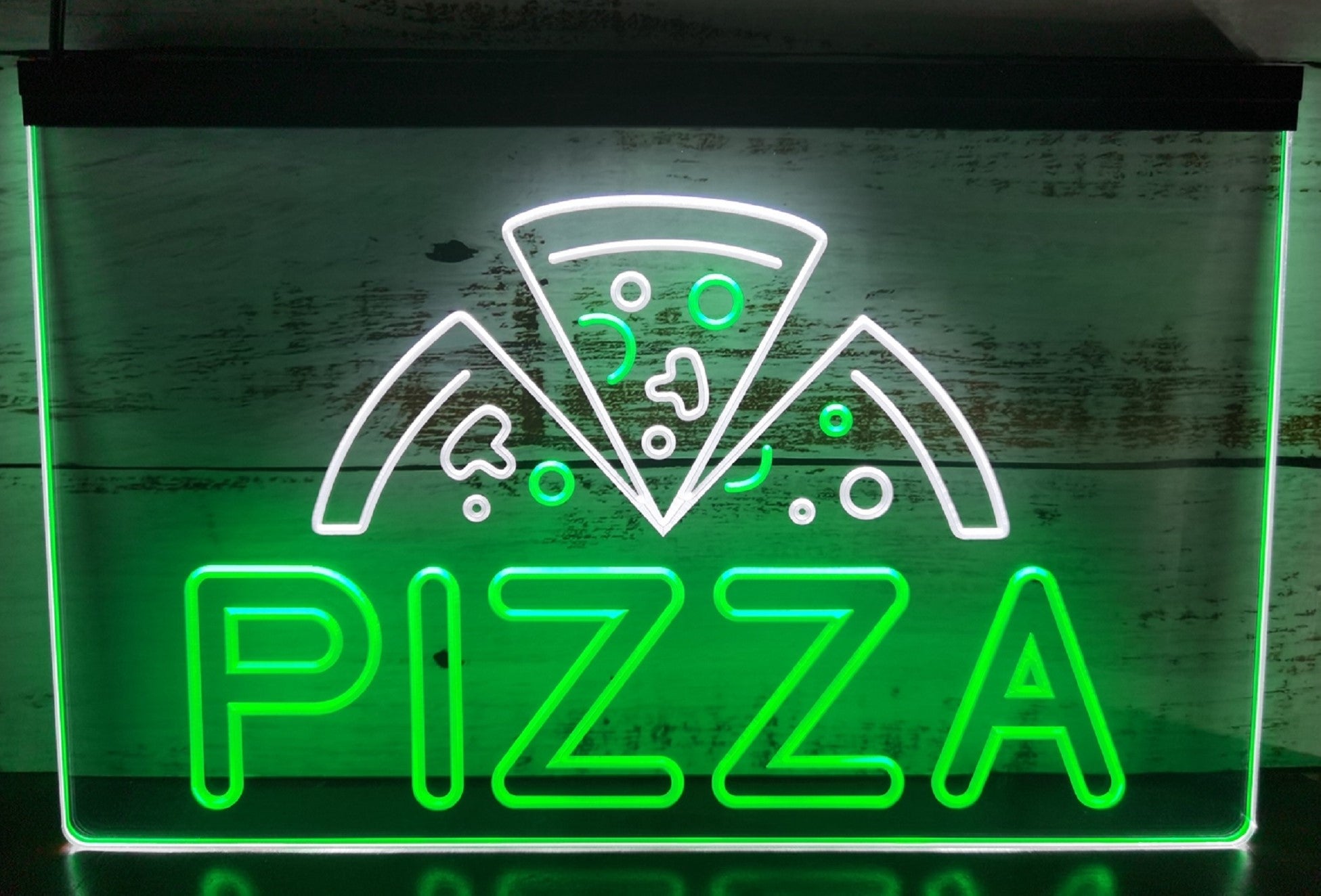 Pizza Slices Led Neon Sign Dual Color Pizzeria Restaurant Decor