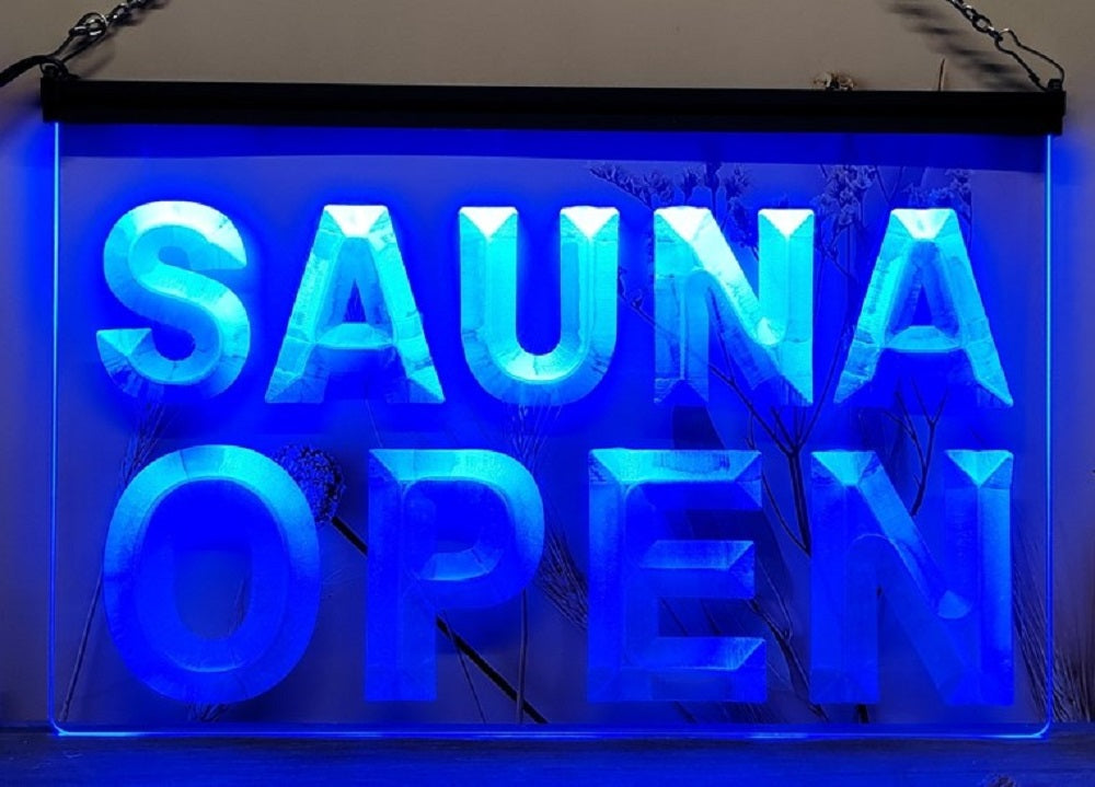 Sauna Open Led Neon Sign Spa Massage Beauty Salon Decor Wall Hanging OR Desktop