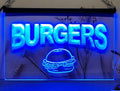 Burgers Led Neon Sign Kebab Burger Restaurant Wall Or Desktop Decor