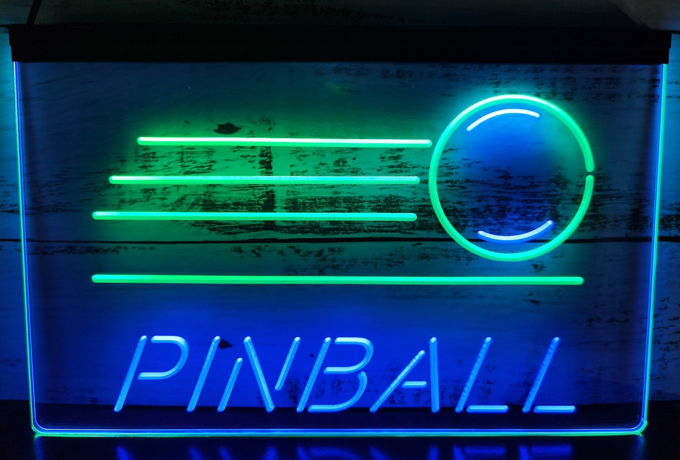 Pinball Led Neon Sign Dual Color Arcade Pinball Shop Decor Wall Or Desktop