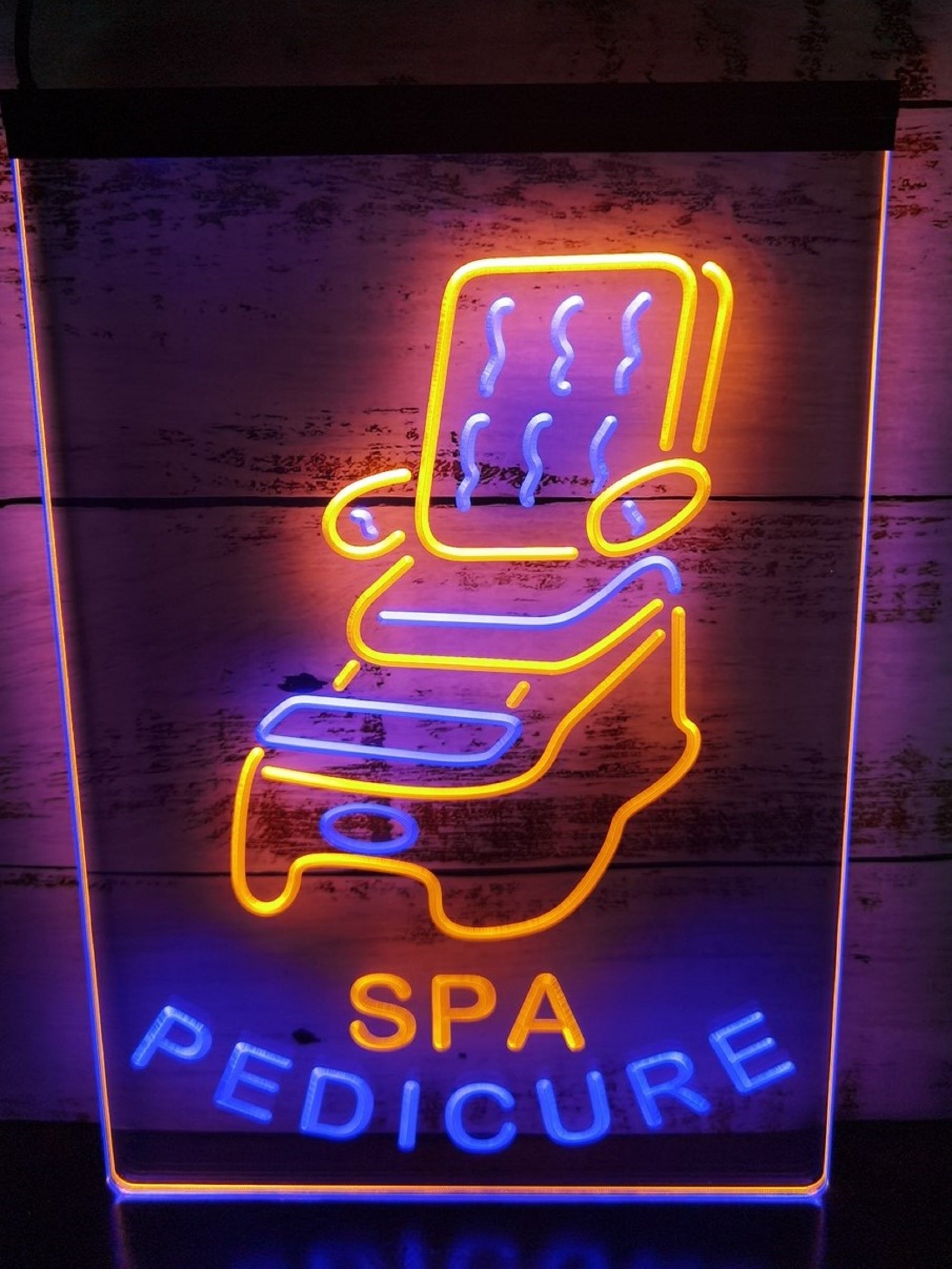 Pedicure SPA Led Neon Sign Dual Color Beauty Spa Salon Decor Wall Hanging OR Desktop