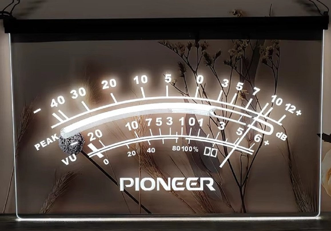 Pioneer Peak VU dB Led Neon Sign Home Music Room Audio Studio Decor