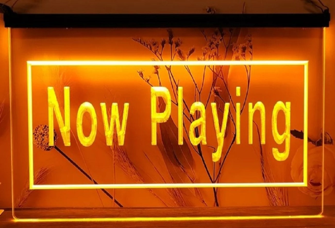 Now Playing Led Neon Sign Home Movie Room Cinema Film Studio Decor