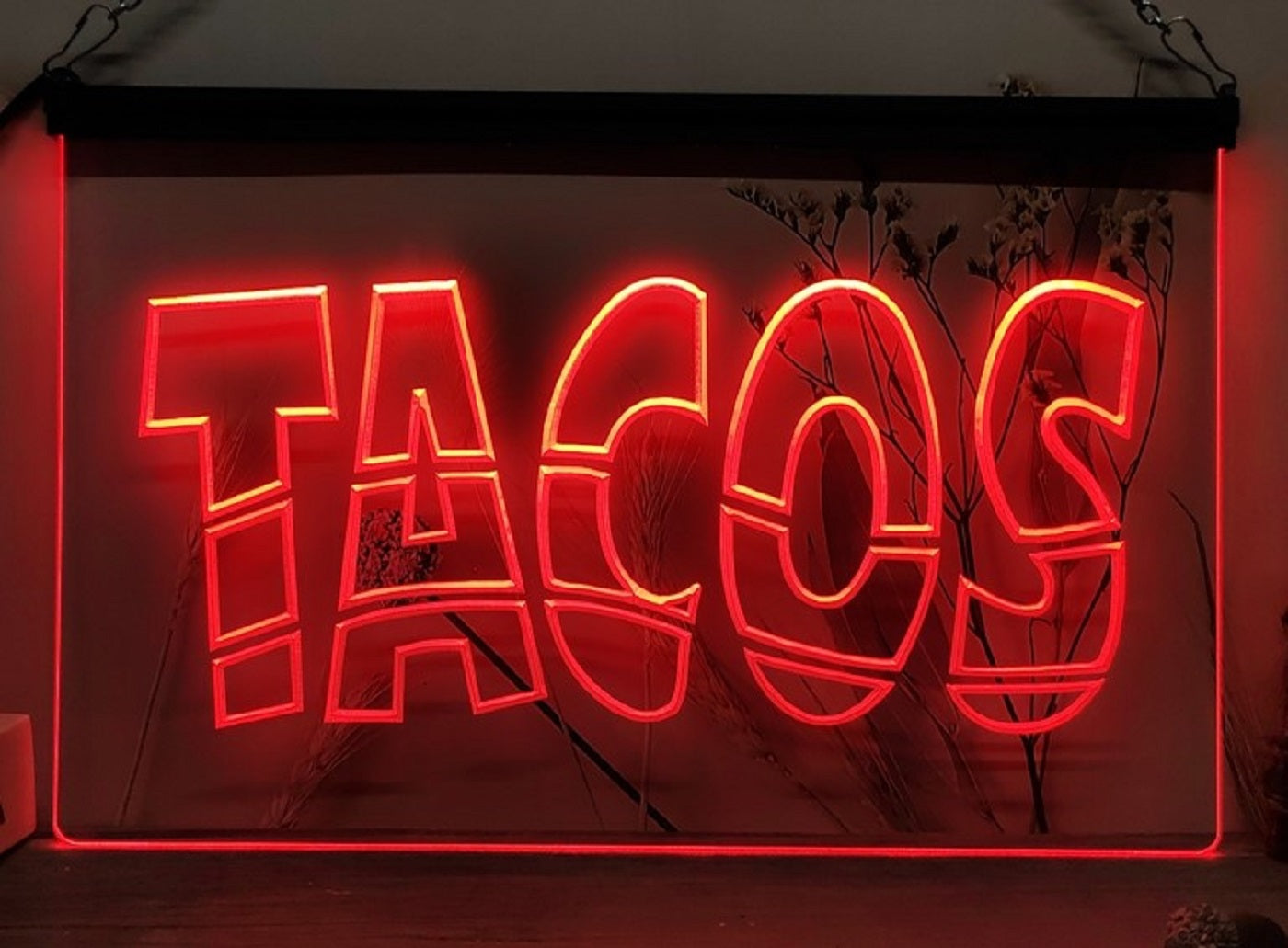 Tacos Led Neon Sign Mexican Restaurant Wall Or Desktop Decor