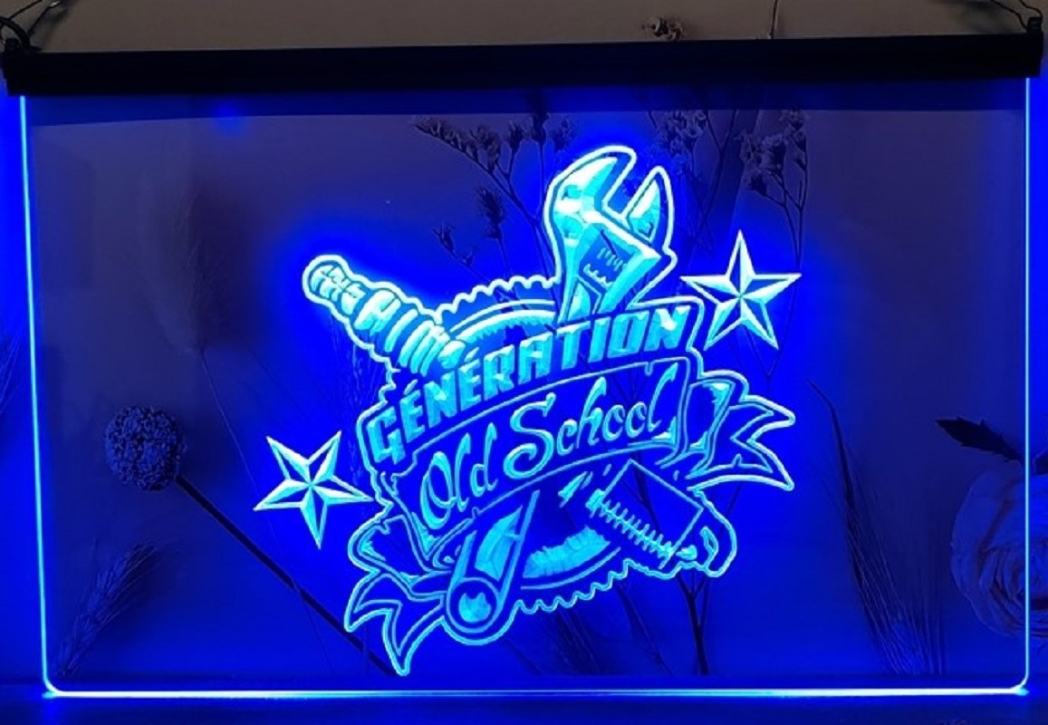 Old School Generation Led Neon Sign Wall Hanging Or Desktop Decor