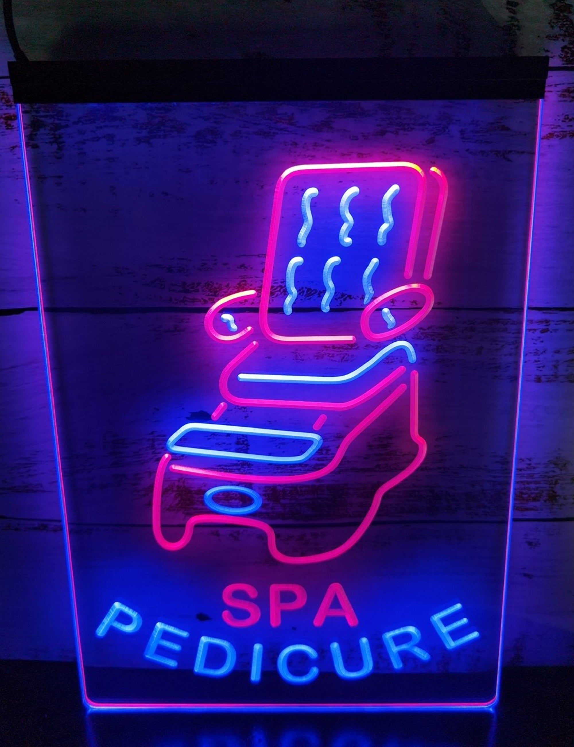 Pedicure SPA Led Neon Sign Dual Color Beauty Spa Salon Decor Wall Hanging OR Desktop