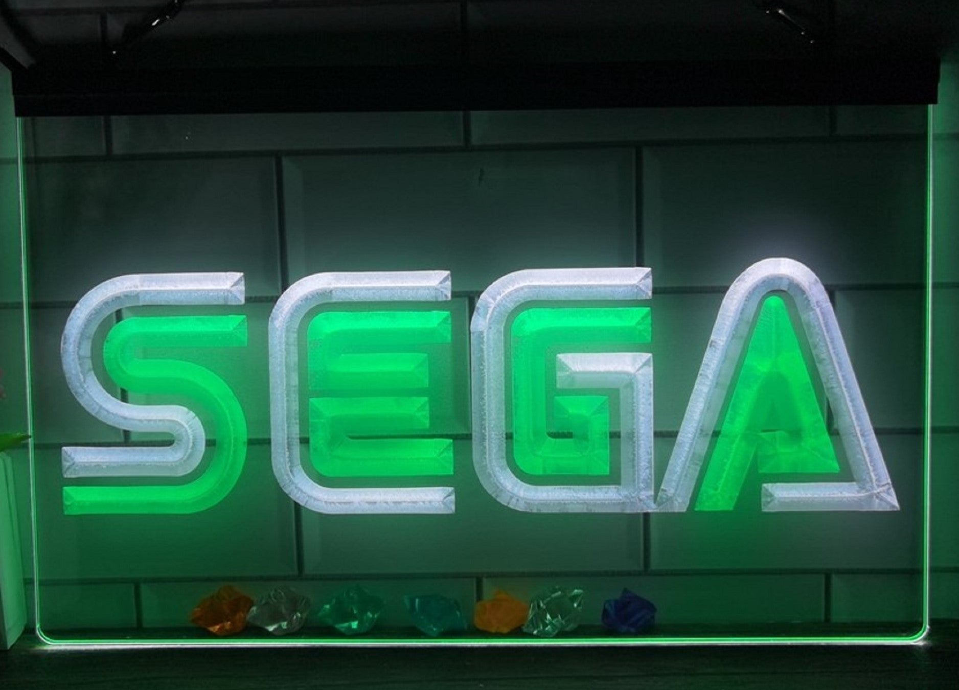 Sega Led Neon Sign Dual Color Home Kids Room Arcade Gaming Shop Decor