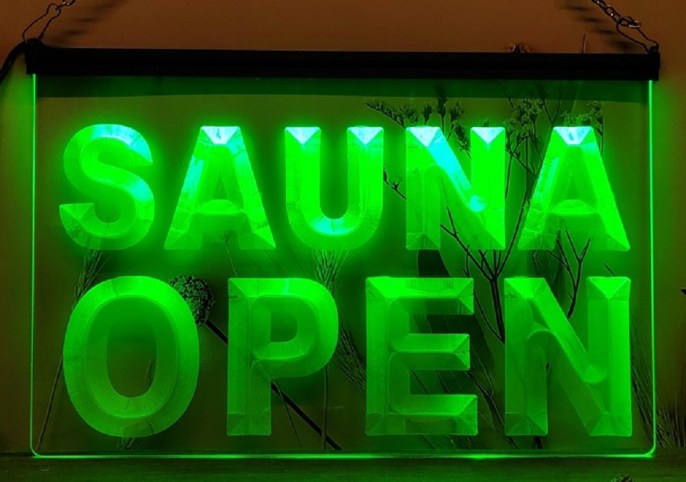 Sauna Open Led Neon Sign Spa Massage Beauty Salon Decor Wall Hanging OR Desktop