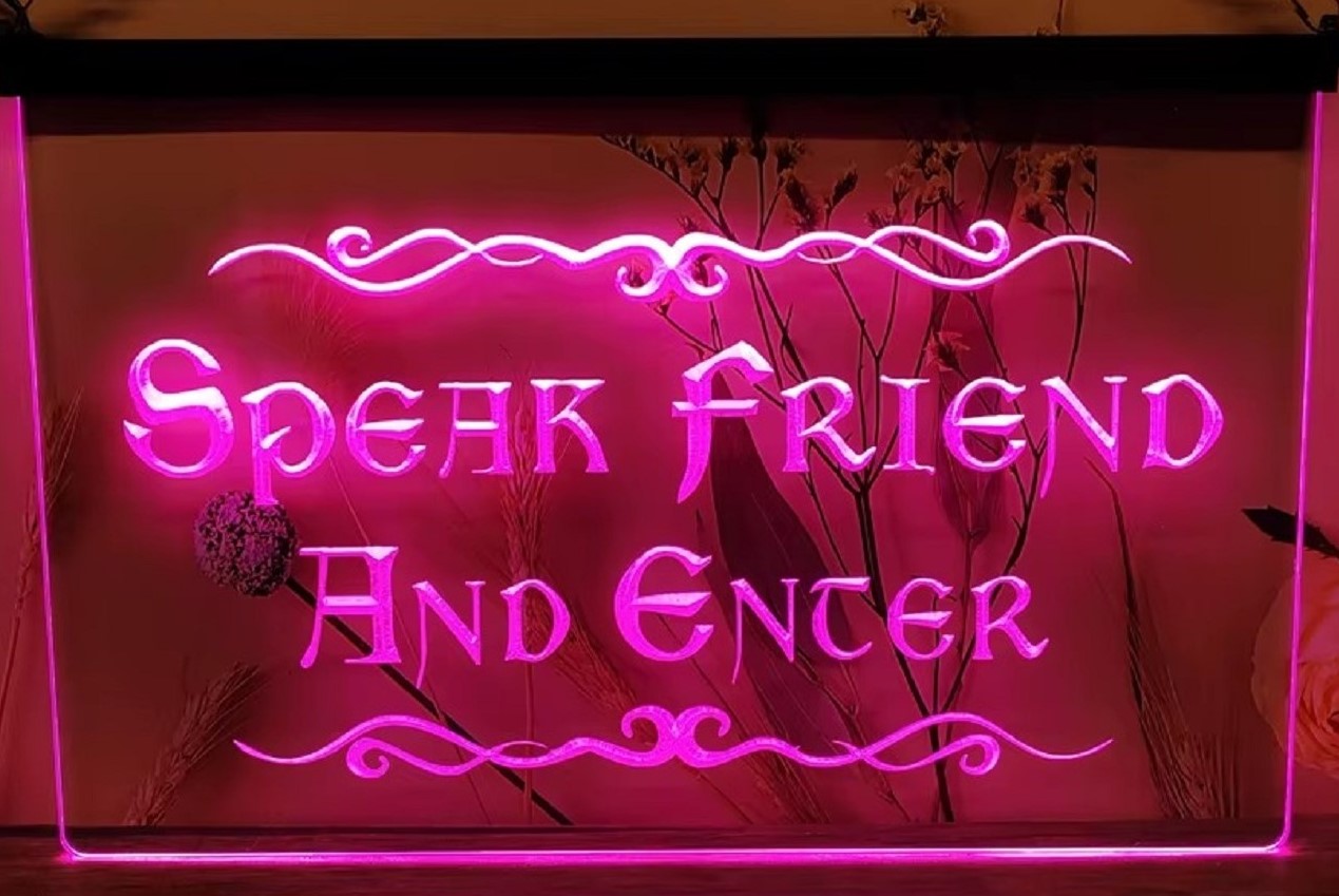 Speak Friend And Enter Led Neon Sign Home Man Cave Decor