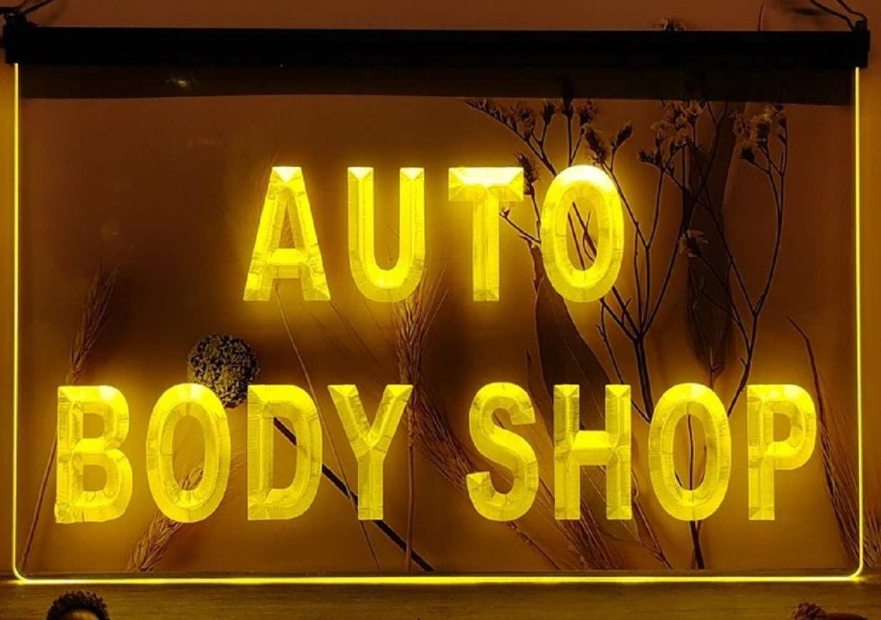Auto Body Shop Led Neon Sign Car Garage Auto Repair Shop Decor