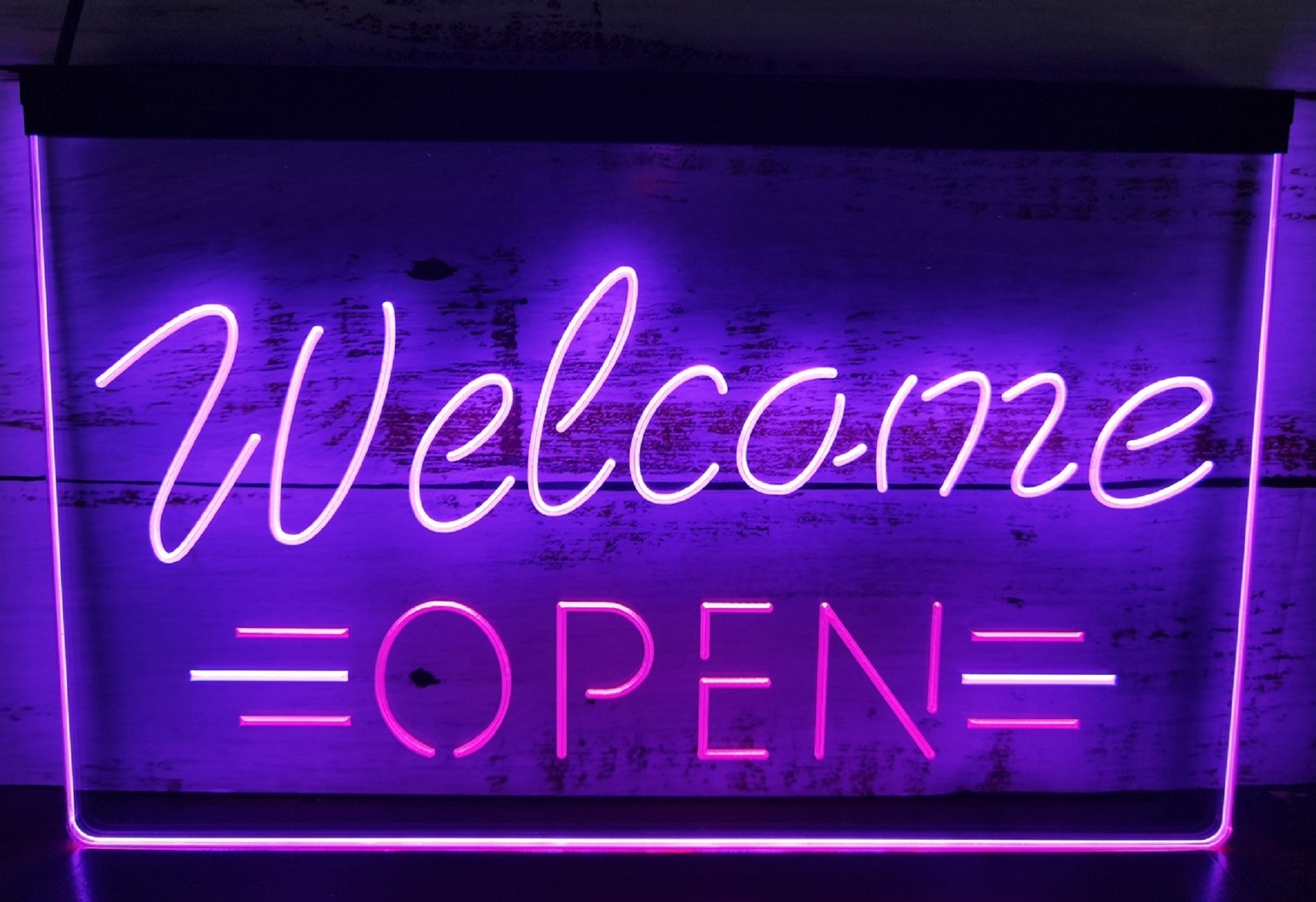 Welcome Open Led Neon Sign Dual Color Store Shop Coffee Shop Restaurant Decor