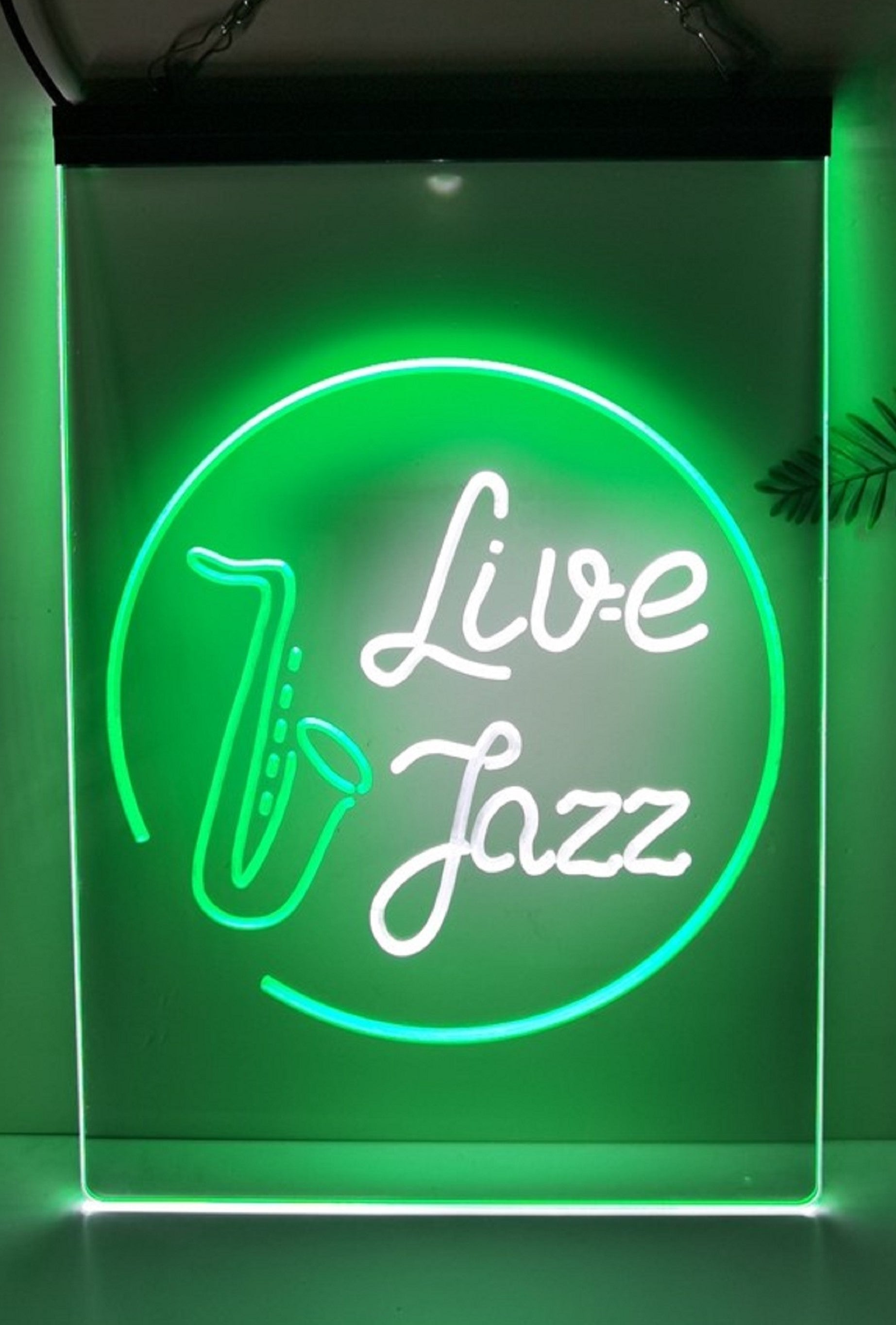 Live Jazz Led Neon Sign Dual Color Home Music Room Studio Music Shop Decor