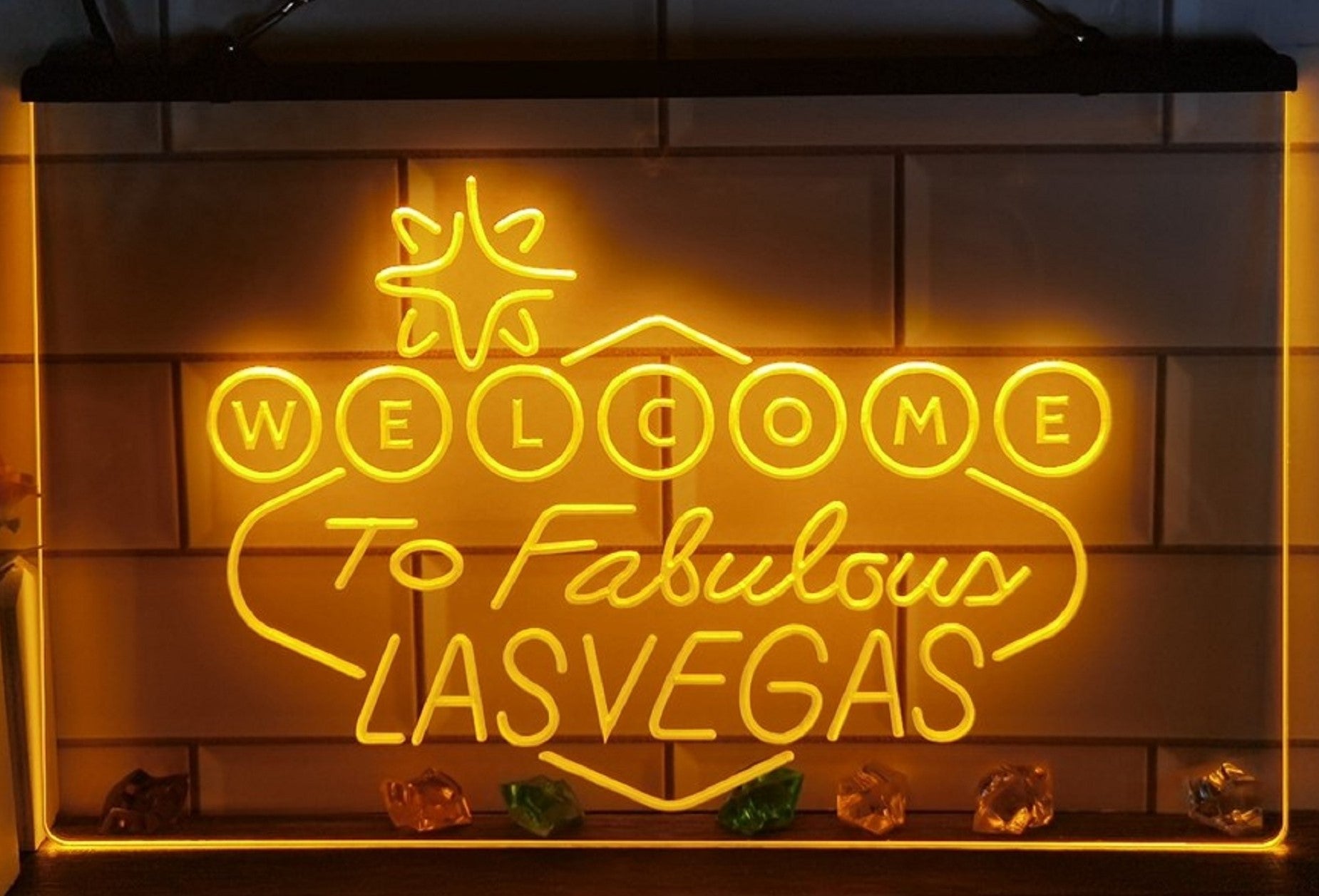 Welcome To Fabulous Las vegas Led Neon Sign Wall Hanging Or Desktop Decor